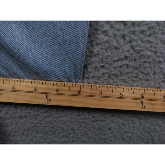 Levis Premium Womens Jeans Size 25 Blue Denim Loose Taper Crop Stretch High Rise - Picture 11 of 16